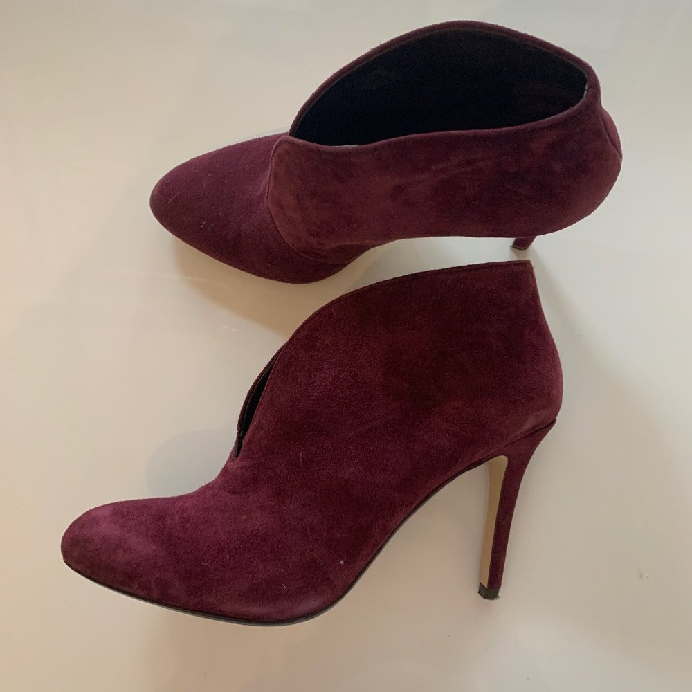 Raspberry Suede Heels - Picture 2 of 2